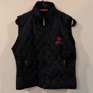 Catholic University Black Quilted Vest Women's S